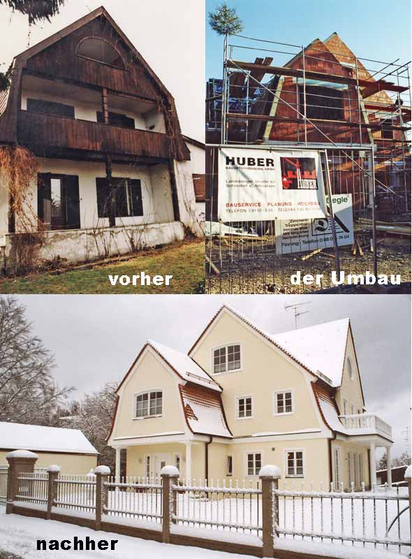 Umbau eines Hauses durch Huber GmbH Schondorf am Ammersee